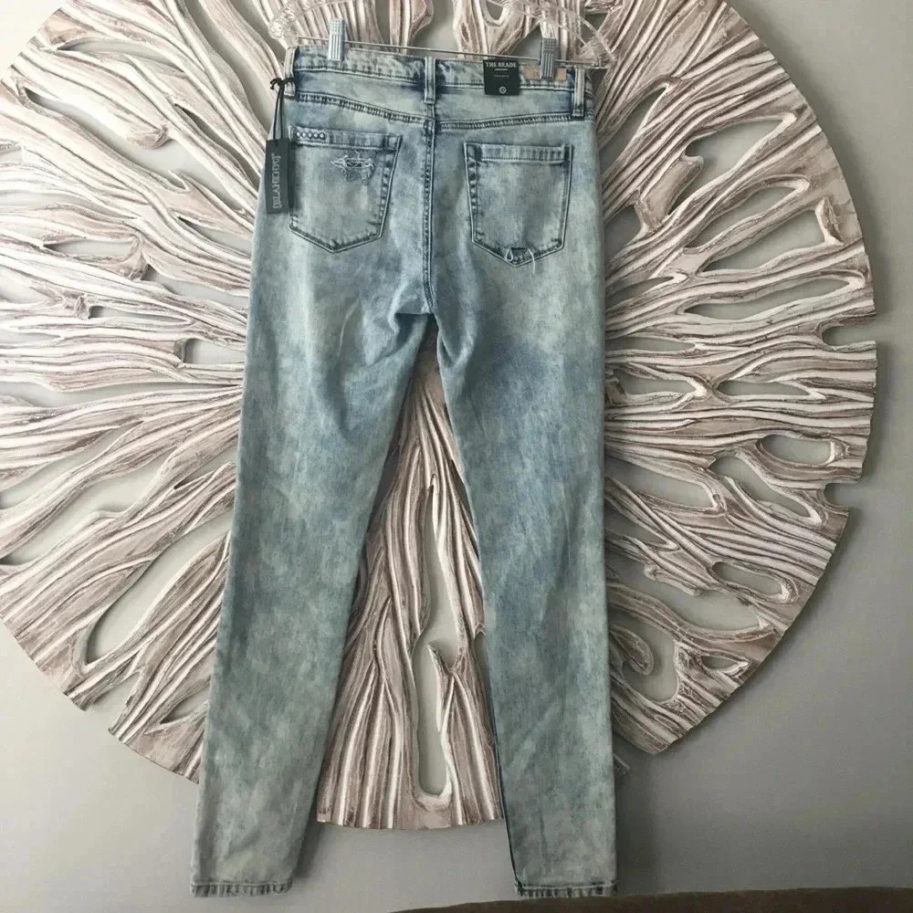 - BLANKNYC Ripped Distressed Skinny Acid Wash Jeans - Picture 2 of 2